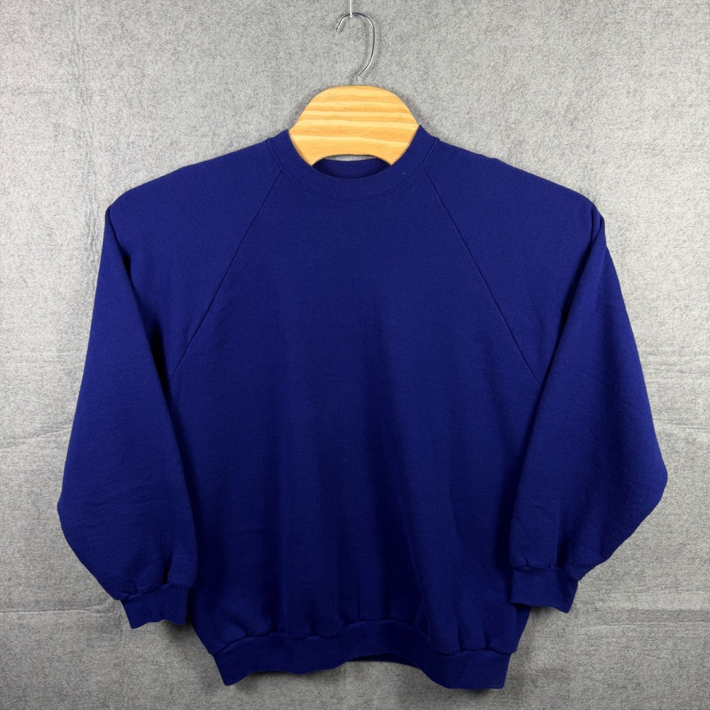 Vintage 90s Fruit of the Loom Blank Sweatshirt Mens XL Raglan Boxy Made In USA